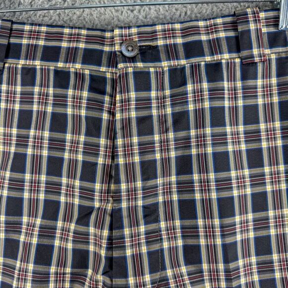 Elevee Shorts Mens 34 Black Red Plaid Golf Golfer Custom Made Outdoor Casual Run - Picture 3 of 15